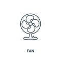 Fan icon. Thin style design from household icons collection. Creativefan icon for web design, apps, software, print usage