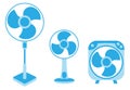 Different types of Electric Fan Vector Illustration