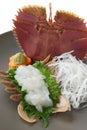 Fan lobster sashimi , japanese food