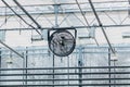 Fan in modern agricultural greenhouse.