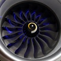 The fan of a modern aircraft turbofan engine.