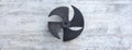 fan propeller isolated on wooden