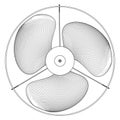 Fan Propeller Vector. Illustration Isolated On White Background. A vector illustration