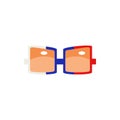 fan spectacles illustration. Element of fans accessory for mobile concept and web apps. Colored in Russian national flag fan