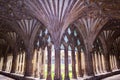 Fan vaulted Cloisters of Canterbury Cathedral Kent United Kingdom Royalty Free Stock Photo