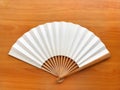 Fan white chinese paper Royalty Free Stock Photo