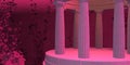 Fanasy gazebo of Doric style columns with a dome