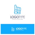 Fanatic, Finger, Foam, Sport Blue outLine Logo with place for tagline