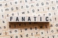 Fanatic word concept on cubes Royalty Free Stock Photo