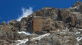 Fanciful rocks in Kyrgyz mountains similar to a