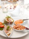 Fancy appetizers Royalty Free Stock Photo