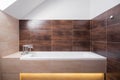 Fancy bathtub in washroom Royalty Free Stock Photo