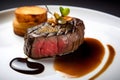 Fancy beef steak dinner, Generative AI Royalty Free Stock Photo
