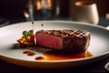 Fancy beef steak dinner, Generative AI Royalty Free Stock Photo