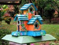 Fancy birdhouse at the coffee plantation Finca Lerida in Panama