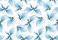 Fancy blue butterfly seamless pattern.