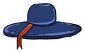 Fancy blue hat, illustration, vector