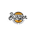 Modern burger logo design template