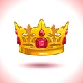 Fancy cartoon vector golden crown