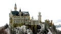 Fancy Castle in Snow Neuschwanstein Castle in Fussen Germany Europe