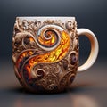 Artistic Coffee Mug With Dmitry Vishnevsky-inspired Designs