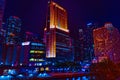 Fancy colorful panorama of chicago downtown 9/13/2019