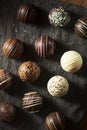 Fancy Dark Chocolate Truffles Royalty Free Stock Photo