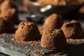 Fancy Dark Chocolate Truffles Royalty Free Stock Photo