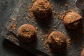 Fancy Dark Chocolate Truffles Royalty Free Stock Photo