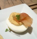 Fancy Deviled Egg with Caviar on it