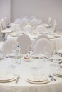 A fancy diner table at a wedding Royalty Free Stock Photo