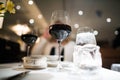 Fancy Dinner with Red Wine Royalty Free Stock Photo