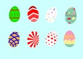 fancy easter egg set vector and illustration