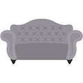 Gray Tufted Sofa Illustration