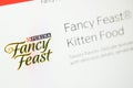 Fancy feast Purina Web Site. Selective focus. Royalty Free Stock Photo