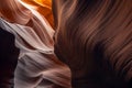 Fancy fiery sand forms of the Lower Antelope Canyon Arizona Royalty Free Stock Photo