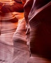 Fancy Fiery Sand Forms of Upper Antelope Canyon In Arizona Royalty Free Stock Photo