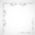 Fancy frame border with decorative ornament. Vector illustration Royalty Free Stock Photo