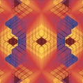 Fancy geometric digital background of rectangular geometric shapes. 3d rendering illustration Royalty Free Stock Photo