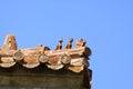 Fancy glazed tile roof in the Eastern Royal Tombs of the Qing Dy Royalty Free Stock Photo