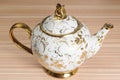 Fancy Gold Decorated Teapot Royalty Free Stock Photo