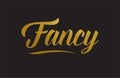 Fancy gold word text illustration typography