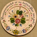 Norwegian Buffet Plate with Painting