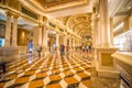 Fancy luxurious lobby balcony at venetian las vegas Royalty Free Stock Photo