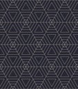 Fancy Luxury Outline Grid Seamless Pattern Vector Premium Abstract Background