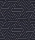 Fancy Luxury Outline Triangle Seamless Pattern Vector Trendy Abstract Background
