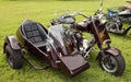 A fancy motorcycle on display at an annual event in paducah