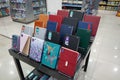 Fancy Notebooks, diaries for arranged sale at a shop. Nice organizer books for your planning. New year 2020 colorful diary on sale