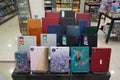 Fancy Notebooks, diaries for arranged sale at a shop. Nice organizer books for your planning. New year 2020 colorful diary on sale