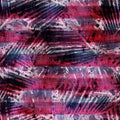 Fancy ornate fuchsia stripe seamless pattern for print
